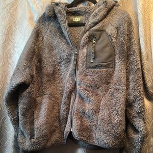 UGG Women's Charcoal Plush Puffer Jacket